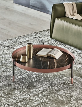 PLANET - Low steel coffee table with SuperMarble top by Bontempi Casa - view 3